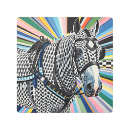 セレニティスプラッシュウォーターカラーウォールアート メタルプリント