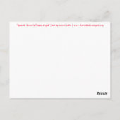 セレニティスペインの祈りの言葉エンジェルポストカード ポストカード (裏面)