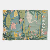 セレニティズグレース：リリー・ポンドスワン キッチンタオル (横)