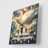 セレニティダンスオブアクア スクエア壁時計 (傾斜)