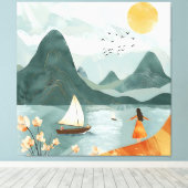 セレニティバイザシー キャンバスプリント (インサイチュ (ウッドフロア))