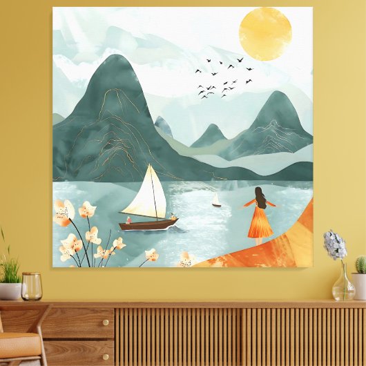 セレニティバイザシー キャンバスプリント (インサイチュ (リビング))