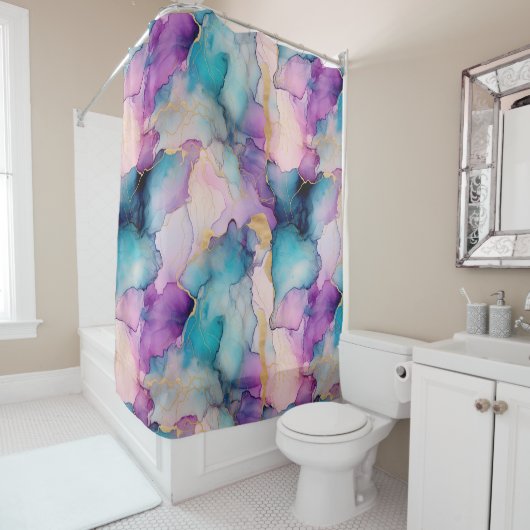 セレニティピティクリスタルブルー シャワーカーテン (インサイチュ)