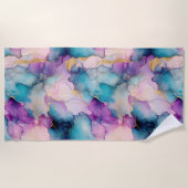 セレニティピティクリスタルブルー ビーチタオル (正面)