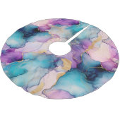 セレニティピティクリスタルブルー ブラッシュドポリエステルツリースカート (アングル)