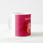 セレニティピンクハイビスカスコーヒーマグ コーヒーマグカップ (正面左)