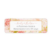 セレニティブルーバラ差出人住所ラベル ラベル (正面)