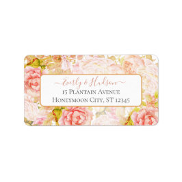 セレニティブルーバラ差出人住所ラベル ラベル