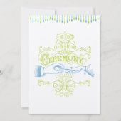 セレニティブルーモダンヴィンテージタイポグラフィ招待状 招待状 (裏面)