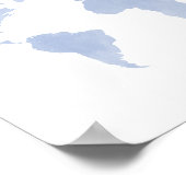 セレニティブルーワールドマップ ポスター (角)