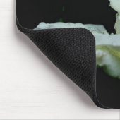 セレニティホワイトローズブド感動的ワード マウスパッド (コーナー)