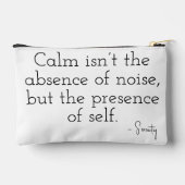 セレニティモダンニュートラルピクセルアートポートレート アクセサリーポーチ (裏面)