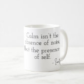 セレニティモダンニュートラルピクセルアートポートレート コーヒーマグカップ (正面右)