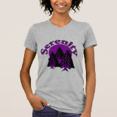 セレニティモダン引用文ブラックパープルムーンツリーズ Tシャツ (正面)