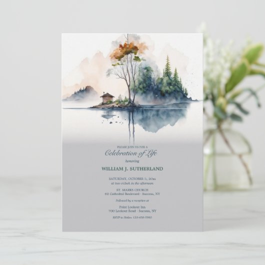 セレニティレイクお祝いオブライフ 招待状 (スタンド正面)