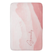 セレニティロマンティックピンク風景 バスマット (正面縦)