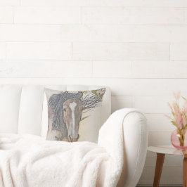 セレニティワイルドホース装飾用クッション クッション