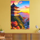 セレニティーオーバーザメトロポリス キャンバスプリント (インサイチュ (リビング))