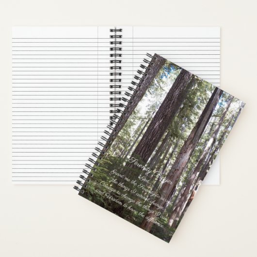 セレニティ感動的祈りの言葉サンライトフォレスト ノートブック (内側)