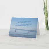 セレニティ感動的祈りの言葉ビーチウォーカーズ カード (正面)