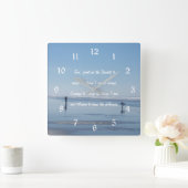 セレニティ感動的祈りの言葉ビーチウォーカーズ スクエア壁時計 (ホーム)