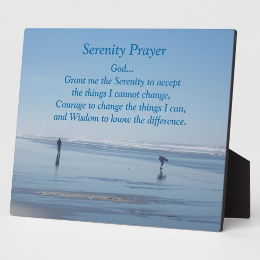 セレニティ感動的祈りの言葉ビーチウォーカーズ フォトプラーク (側面)