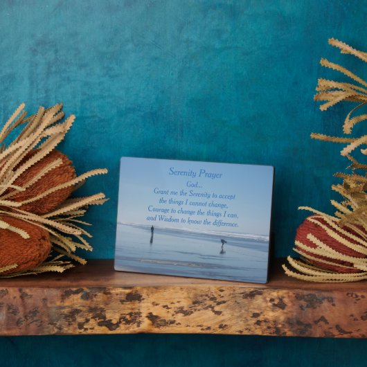 セレニティ感動的祈りの言葉ビーチウォーカーズ フォトプラーク (側面)