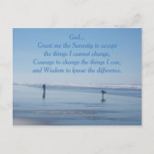 セレニティ感動的祈りの言葉ビーチウォーカーズ ポストカード (正面)