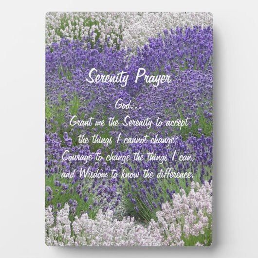 セレニティ感動的祈りの言葉ラベンダーガーデン フォトプラーク (正面)