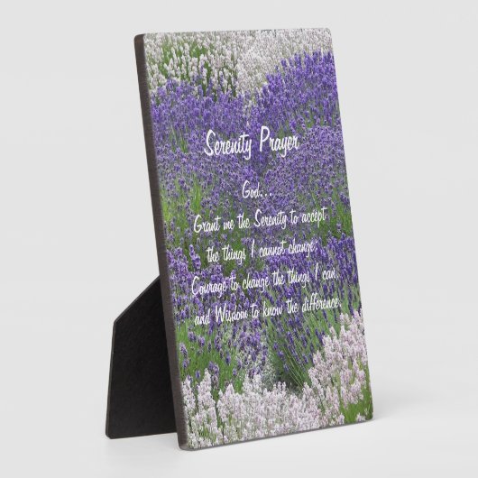 セレニティ感動的祈りの言葉ラベンダーガーデン フォトプラーク (側面)