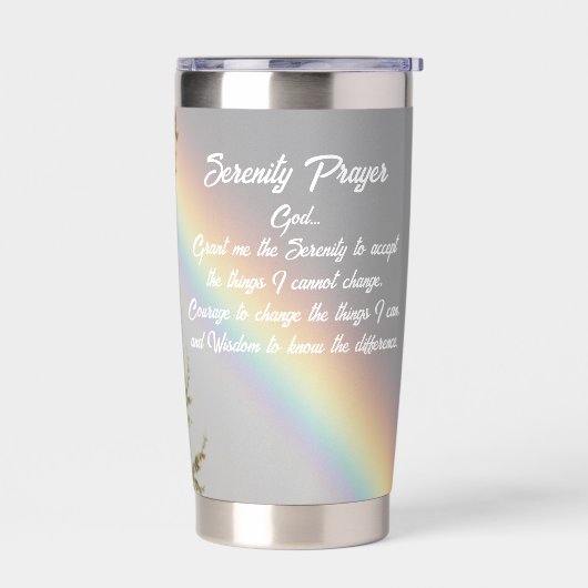 セレニティ感動的祈りの言葉レインボー 保温保冷タンブラー (左面)