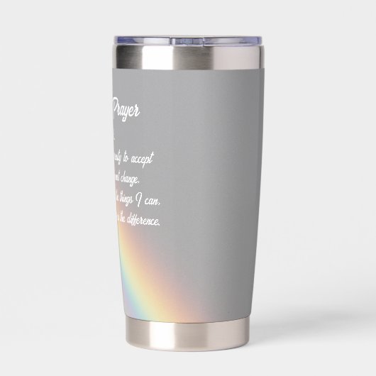 セレニティ感動的祈りの言葉レインボー 保温保冷タンブラー (背面)