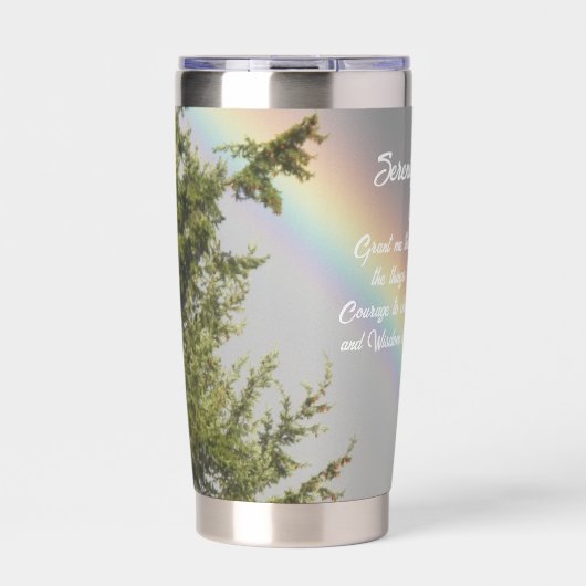 セレニティ感動的祈りの言葉レインボー 保温保冷タンブラー (正面)