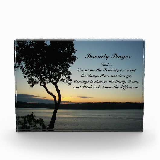 セレニティ感動的祈りの言葉夕べサンセット フォトブロック (正面)