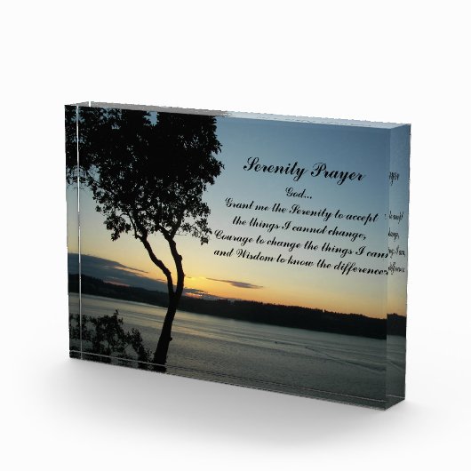 セレニティ感動的祈りの言葉夕べサンセット フォトブロック (右)