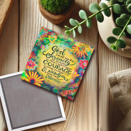 セレニティ祈りの言葉かわいらし宗教信仰激励 マグネット