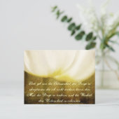 セレニティ祈りの言葉でドイツ語とチューリップ葉書 ポストカード (スタンド正面)