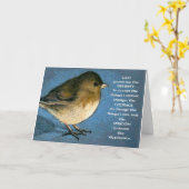 セレニティ祈りの言葉とユンコのアートワーク カード (黄色い花)