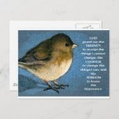 セレニティ祈りの言葉とユンコのアートワーク ポストカード (正面/裏面)