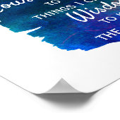 セレニティ祈りの言葉はっきりした引用文絵を描ストロークデザイン ポスター (角)