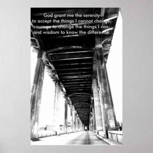セレニティ祈りの言葉やる気を起こさせるポスター ポスター (正面)