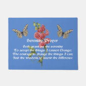 セレニティ祈りの言葉アンドバタフライ ドアマット (正面)