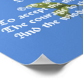 セレニティ祈りの言葉アンドバタフライ ポスター (角)