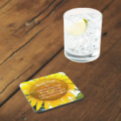 セレニティ祈りの言葉イエローサンフラワーフローラ コースター