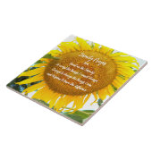 セレニティ祈りの言葉イエローサンフラワーフローラ タイル (側面)