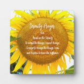 セレニティ祈りの言葉イエローサンフラワーフローラ フォトプラーク (正面)