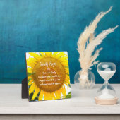 セレニティ祈りの言葉イエローサンフラワーフローラ フォトプラーク (インサイチュ)