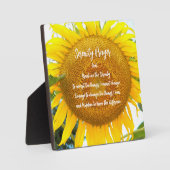 セレニティ祈りの言葉イエローサンフラワーフローラ フォトプラーク (正面)