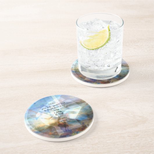 セレニティ祈りの言葉インスパイアウィズアやる気を起こさせるート コースター (側面)