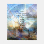 セレニティ祈りの言葉インスパイアウィズアやる気を起こさせるート フリースブランケット (正面)